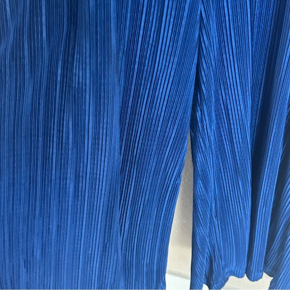 Maeve by Anthropologie Women’s 12 Blue Metallic Pleated Tie-Waist Sonata Romper - Picture 7 of 10